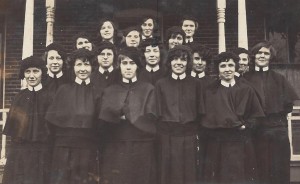 The 1927 Postulant class. Nan is at the bottom left.