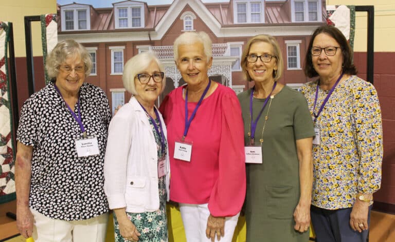 Class of 1970, from left, Loretta White Hamby, Jennifer Speaks McGee, Kathy Ford Young, Beth Calhoun Henderson and Rebecca Henderson McCarty.