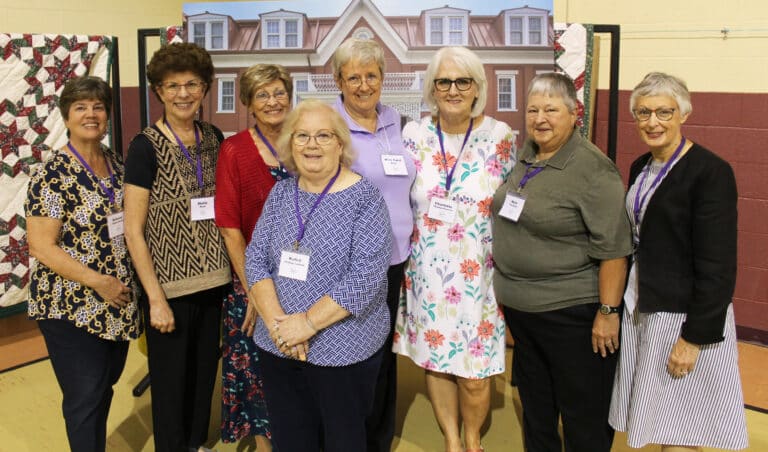 Class of 1971, from left, Rebecca Collins Morris, Sheila Ward, Barbara Drury Hutchins, WaNell Stallings Lanham, Mary Carol Riney, Charlotte Thomas Powers, Mary Danhauer and Carolyn Drury McCarty.