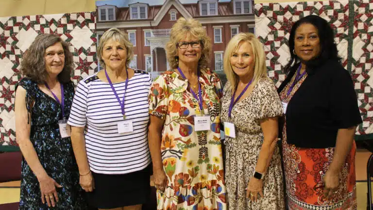 Class of 1975, Kay Drury Clark, Marie Collins, Mary-Anne Cossey Powers, Lisa Calhoun Mulligan, and Marva Abrams Crutcher. Class of 1975, Kay Drury Clark, Marie Collins, Mary-Anne Cossey Powers, Lisa Calhoun Mulligan, and Marva Abrams Crutcher.
