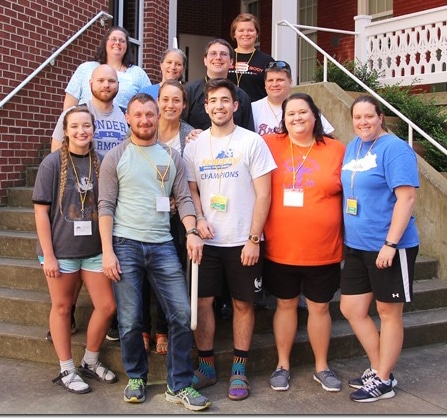 These are the counselors from the 2017 Christian Leadership Institute. That’s Emily Linn in the front left, and Jose' Solorza in the front center. At the top left is Ursuline Sister Stephany Nelson