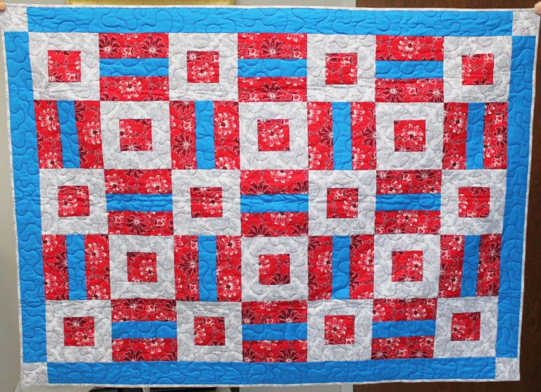#29 Red White and Bloom; 52x42; $150