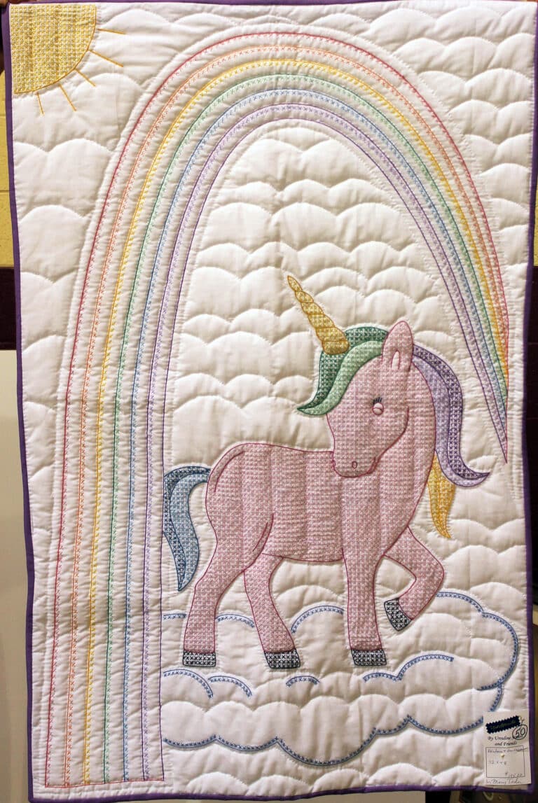 #49 Rainbows and Unicorns, 32x48; $125