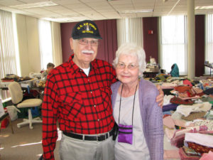 Al Garcia joined his wife Mary this year for the Quilting Friends. The couple will be married 50 years in April.