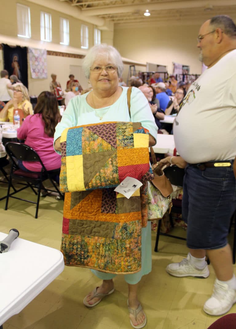 Ann Burden of Beaver Dam, Ky., takes this quilt back to Ohio County.