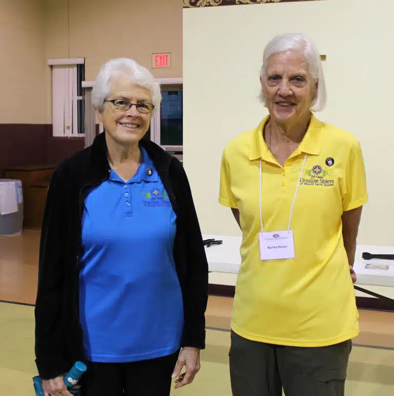 Sister Barbara Jean Head, left, visits with Associate Martha House of Owensboro on Associates and Sisters Day. Sister Barbara Jean Head, left, visits with Associate Martha House of Owensboro on Associates and Sisters Day.