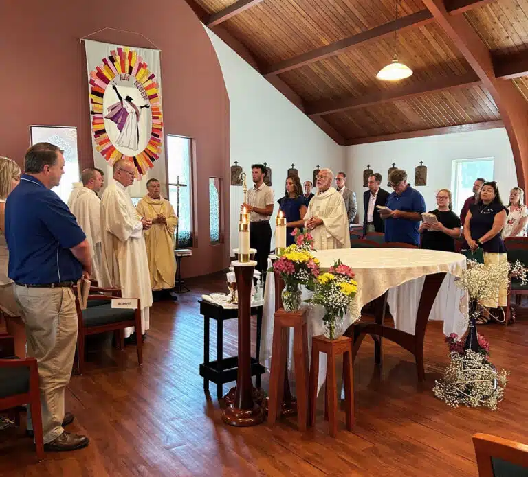 Bishop William Medley presided at Mass earlier in the day in the Brescia Chapel, to celebrate the feast of the Assumption. Bishop William Medley presided at Mass earlier in the day in the Brescia Chapel, to celebrate the feast of the Assumption.