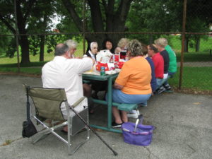 Blessed Mother lunch in park 6-27-13 (5)