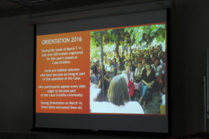 Over 200 women registered for classes this year. Orientation on March 7 was held outdoors, since the Casa doesn't have indoor space for so many. There were hardly enough chairs!