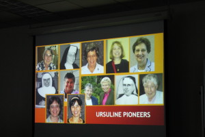 The final slide featured photos of the Ursuline Sisters of Mount Saint Joseph who have ministered in Chile, Venezuela or Guatemala since 1965.