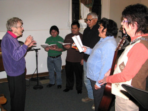 Choir practice- Sr. Fran