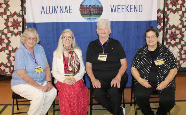 Class of 1970: From left, Loretta White Hamby, Jennifer Speaks McGee, Patricia Wooldridge, and Chris Schwartz Beets. Class of 1970: From left, Loretta White Hamby, Jennifer Speaks McGee, Patricia Wooldridge, and Chris Schwartz Beets.
