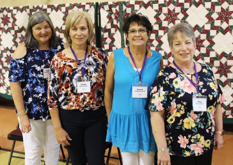 The class of 1974 are, from left, Laquita McIntyre McCarty, Vickie Bickett Groce, Karen Calhoun McCarty and Tina Weber Smith.