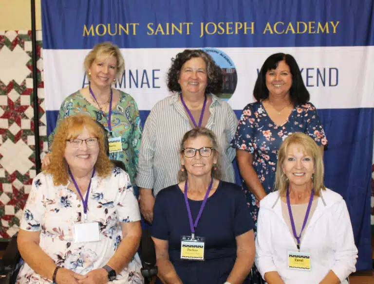 Class of 1982: Seated from left are Brenda Basham Lee, Darlene Thompson May, and Carol Toon Clapp; standing from left are Maria Hayden, Alicia Cecil Harrington, and Lisa McCarthy West. Class of 1982: Seated from left are Brenda Basham Lee, Darlene Thompson May, and Carol Toon Clapp; standing from left are Maria Hayden, Alicia Cecil Harrington, and Lisa McCarthy West.