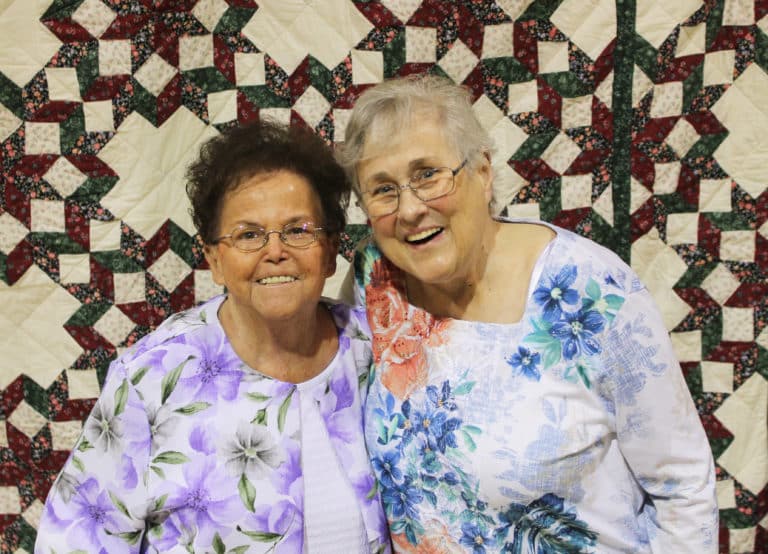 The class of 1963 is from left, Phyllis Thomas Troutman and Sister Karla Kaelin.
