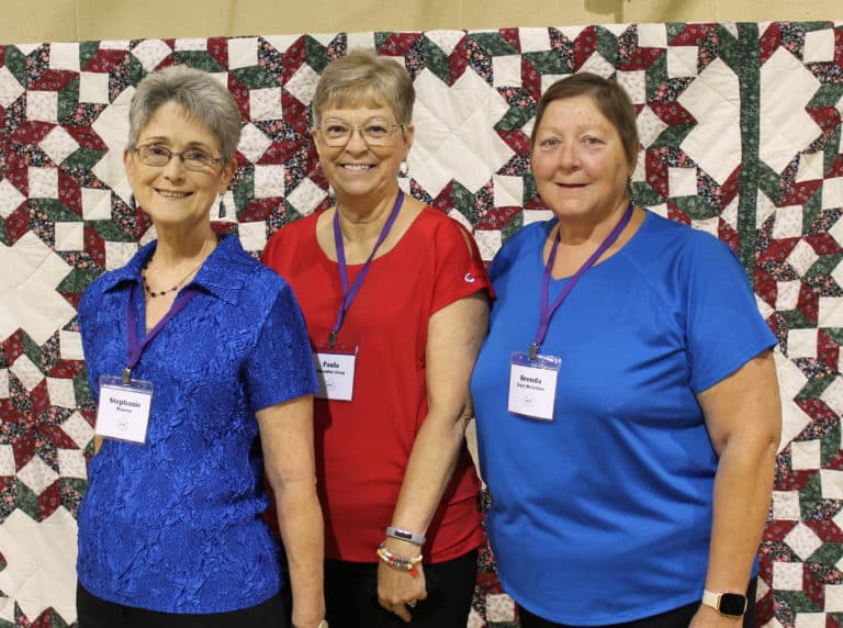 The class of 1973 is, from left, Stephanie Warren, Paula Chandler Gray and Brenda Dant McIntire.