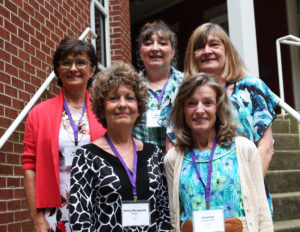 A record number of Drury sisters who graduated from the Academy returned for the weekend. From left are Betty Byrne, A69; Mary Margaret Drury, A66; Marie Lindsey, A82; Joanne Cecil, A67; and Kay Clark, A75.