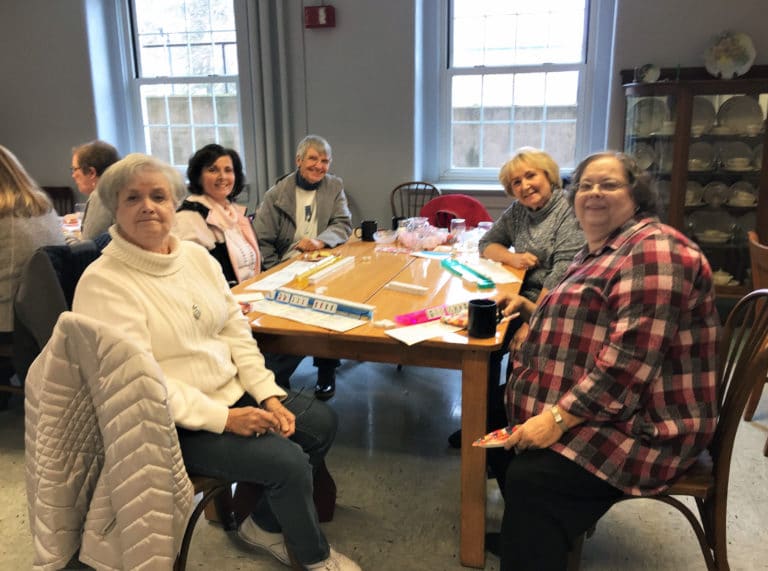 This group gets ready to play a game in the Retreat Center dining room on Wednesday, Jan. 29, 2020.