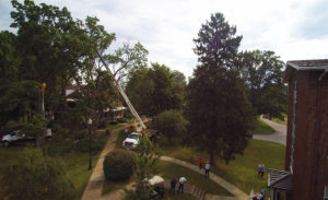 This is one of the photos Father Ray got from his drone. It shows some of the people watching the event.