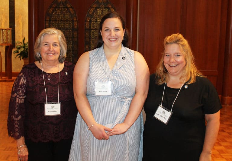 The new Ursuline Associates for 2019 are, from left, Marian Pusey, Renee Schultz and Lori Haynes.