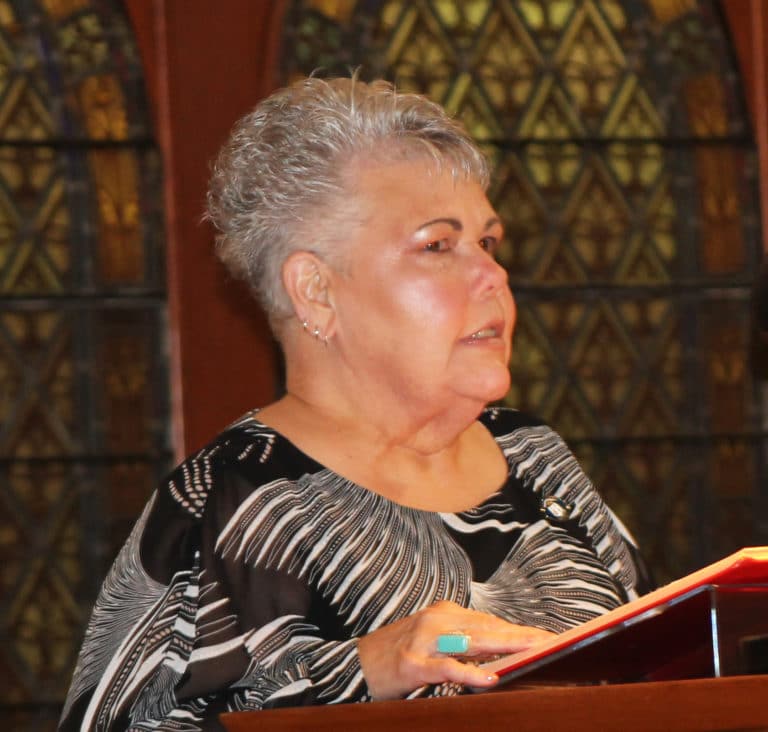 Associate Karen Wells was the second reader for Mass.