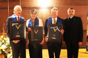 The 2015 Brescia Distinguished Alumni were, from left, Michael Hagan, class of 1970, Sister Larraine Lauter, class of 1987 and Kevin Connelly, class of 1976.