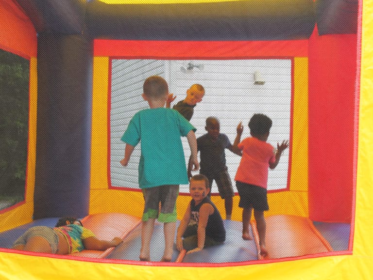 Once the sisters left the bounce house, it was time for the kids to take their turn.