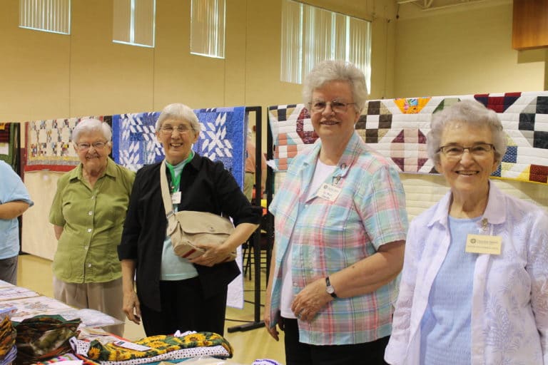 Sister George Mary, Sister Julia, Sister Mary Timothy and Sister Ann Patrice were ready to sell some handmade goods!