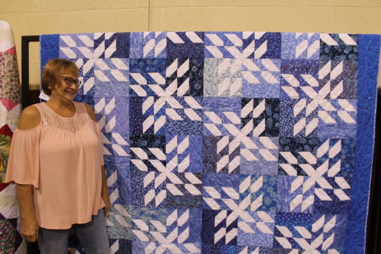 now the proud owner of a beautiful quilt!