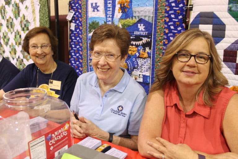Sister Susan Mary, Sister Mary Henning and Sherry Newton enjoy watching the bingo games