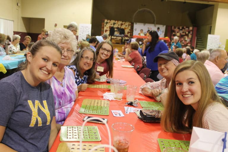 One of our employees, Ashley Miller invited most of her family to play some quilt bingo!