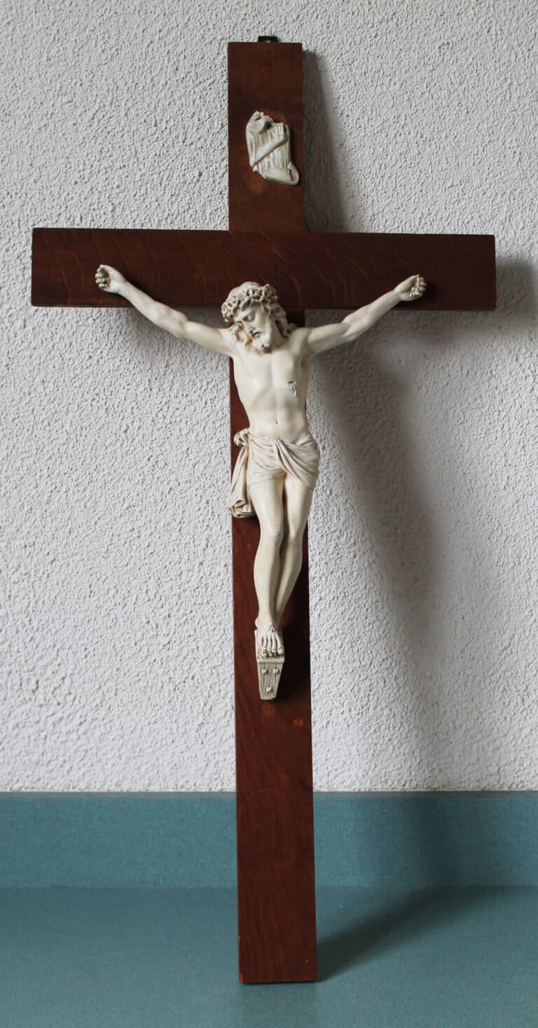 Father Volk used this crucifix while he was dying on Nov. 2, 1919, in the Guest House at Maple Mount. Sister Mary Michael Barrow was a witness to his death and confirmed this was the crucifix he kissed before dying.