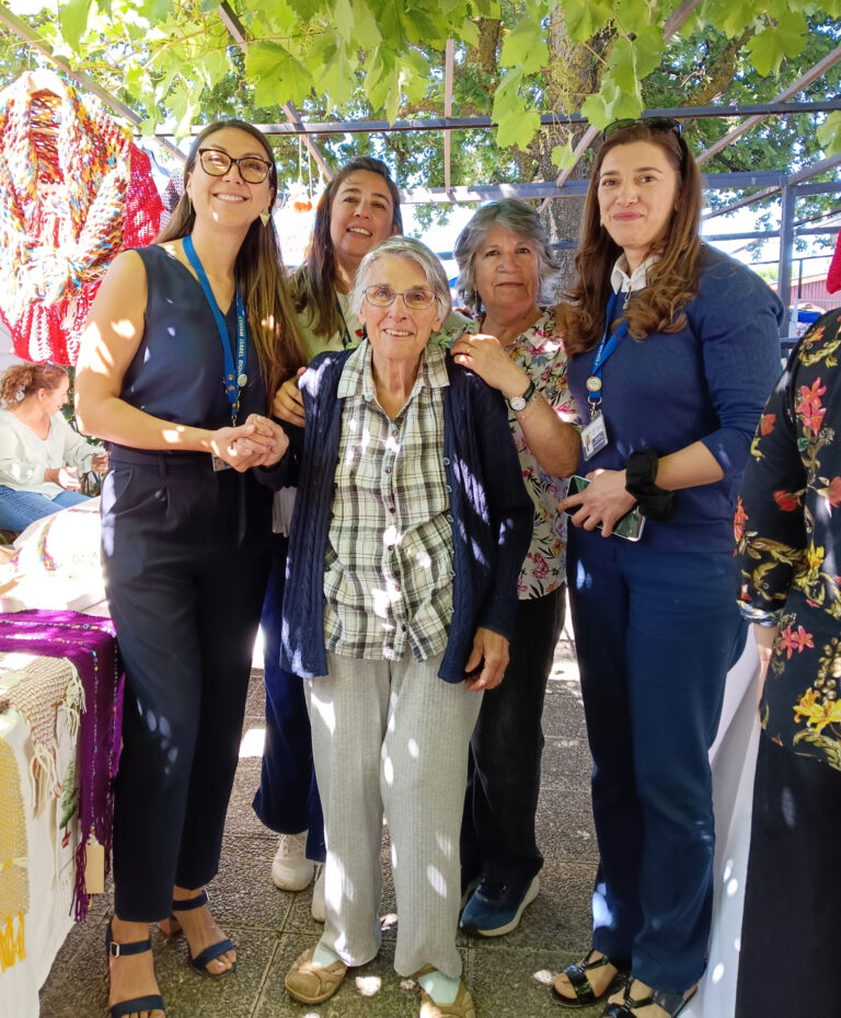 Sister Mimi (center) with members of a health care team that visits residents in Chile. Sister Mimi (center) with members of a health care team that visits residents in Chile.