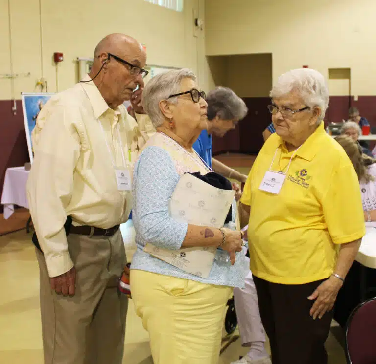 John Wood and his wife Elaine Wood, both Western Kentucky Associates, talk with Sister Cecelia Joseph Olinger. John Wood and his wife Elaine Wood, both Western Kentucky Associates, talk with Sister Cecelia Joseph Olinger.