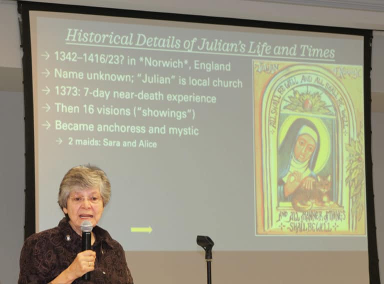 Sister Cheryl Clemons shares some details of the life of Julian of Norwich, a 14th century mystic who lived through her own pandemic. She was known for saying, “All shall be well.”