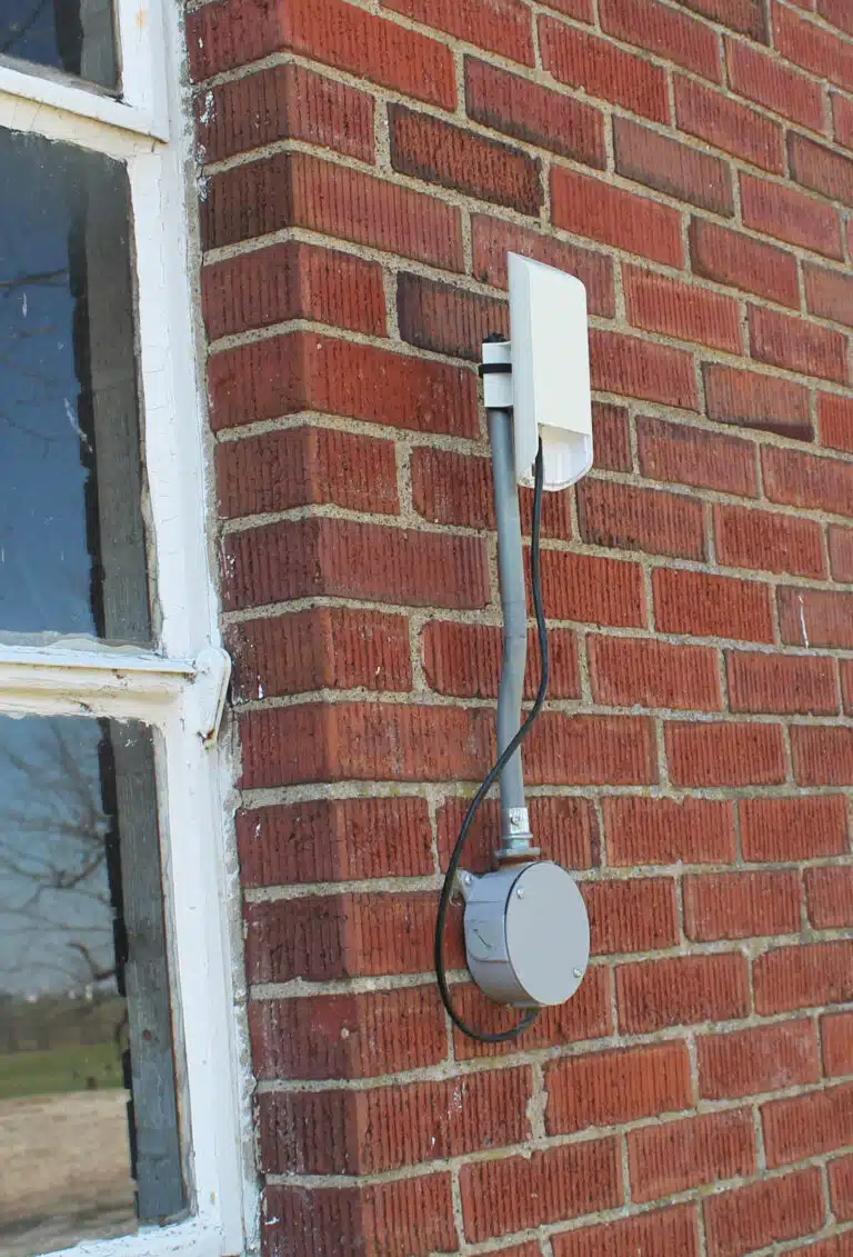 Security cameras on several farm buildings were damaged by the storm. Security cameras on several farm buildings were damaged by the storm.
