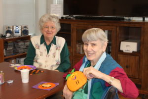Sister Sheila Anne Smith, right, with Sister Frances Louise Johnson looking on.