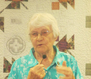 Sister Mary Matthias Ward gives a report on the Mount Saint Joseph Conference and Retreat Center.