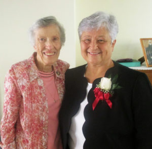 Sister Marietta Wethington, left, joins Sister Carol Shively on July 14. The two sisters are both proudly from Casey County, Ky.