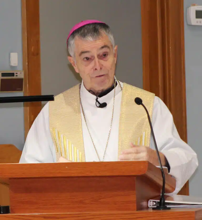 Bishop William Medley of the Diocese of Owensboro thanks the sisters present for “seeing the Lord” and serving the Lord’s people. Bishop William Medley of the Diocese of Owensboro thanks the sisters present for “seeing the Lord” and serving the Lord’s people.