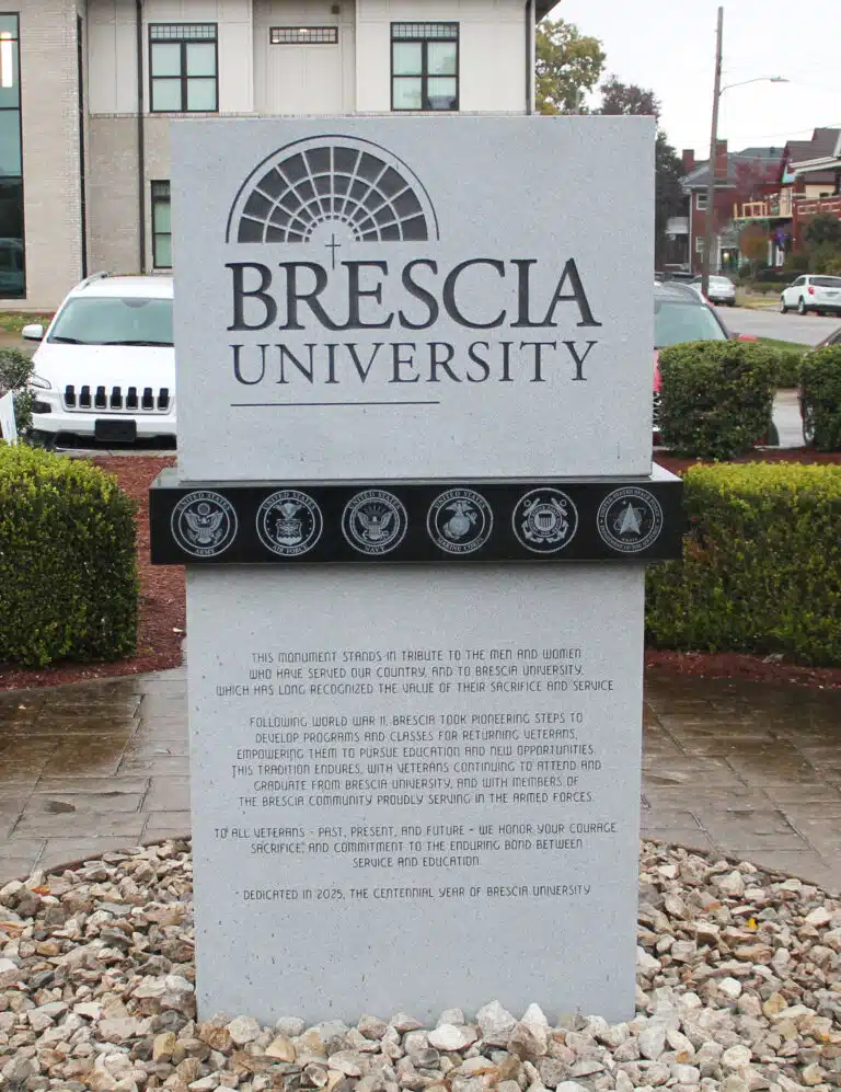 The Veterans Monument recognizes six branches of military service.