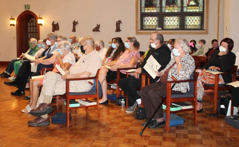 The new Council members were allowed to invite family and friends to their installation, which mostly filled the chapel.