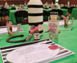 The Alumnae Association officers decorated the gymnasium with a Kentucky Derby theme for the banquet.