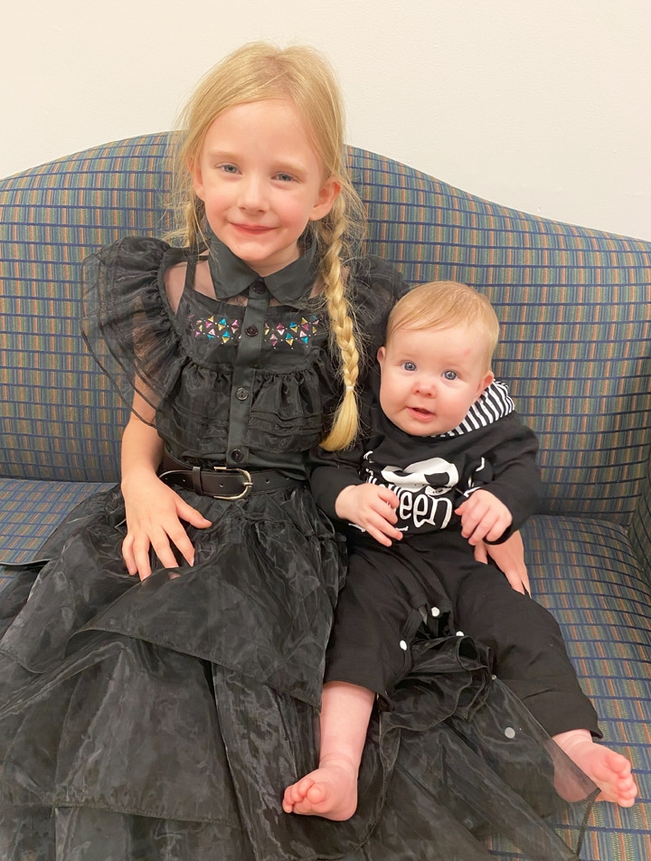 Black was the theme for two of Alana Long’s children.