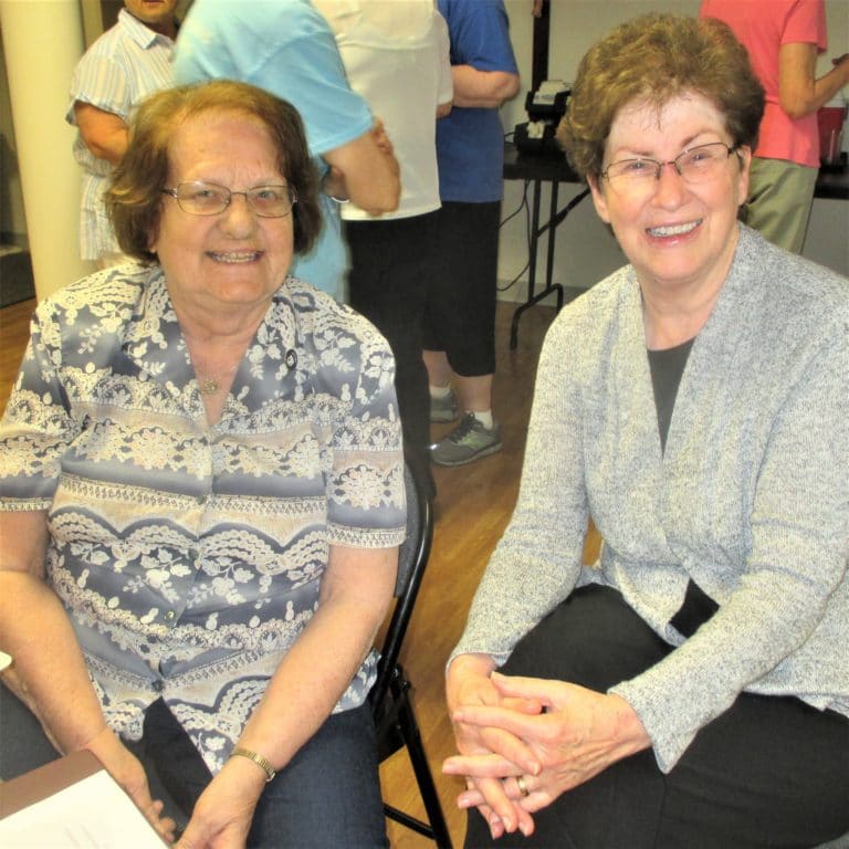 The Sisters who are sisters include these two, Sister Rosanne, left, and Sister Laurita Spalding.
