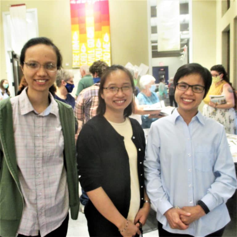 The Vietnamese Sisters who are studying at Brescia attended, from left Sisters Cecilia, Nguyet, and Chanh.