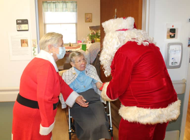 Sister Amanda Rose Mahoney has a few questions for Santa and Mrs. Claus about his Christmas plans.
