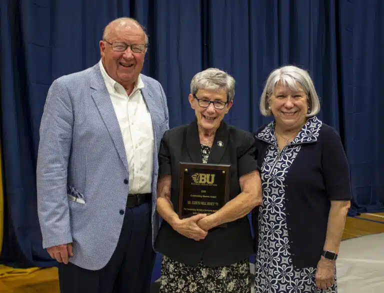 Sister Judith Nell, center, is joined by her brother Frank Riney and her sister Winnie Cohron. Sister Judith Nell, center, is joined by her brother Frank Riney and her sister Winnie Cohron.