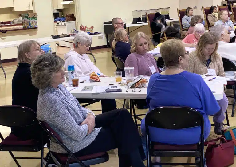 Sister Pam Mueller, third from left, was one of several spiritual directors available during breaks in the day. Sister Pam Mueller, third from left, was one of several spiritual directors available during breaks in the day.