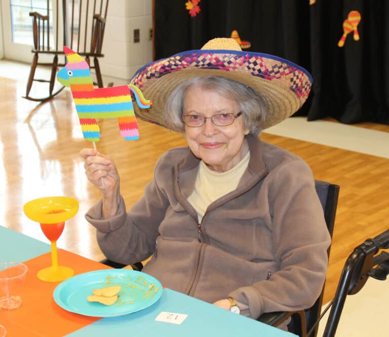 Sister Catherine Barber gets in the spirit of the day. She is celebrating 70 years as an Ursuline this year. Sister Catherine Barber gets in the spirit of the day. She is celebrating 70 years as an Ursuline this year.